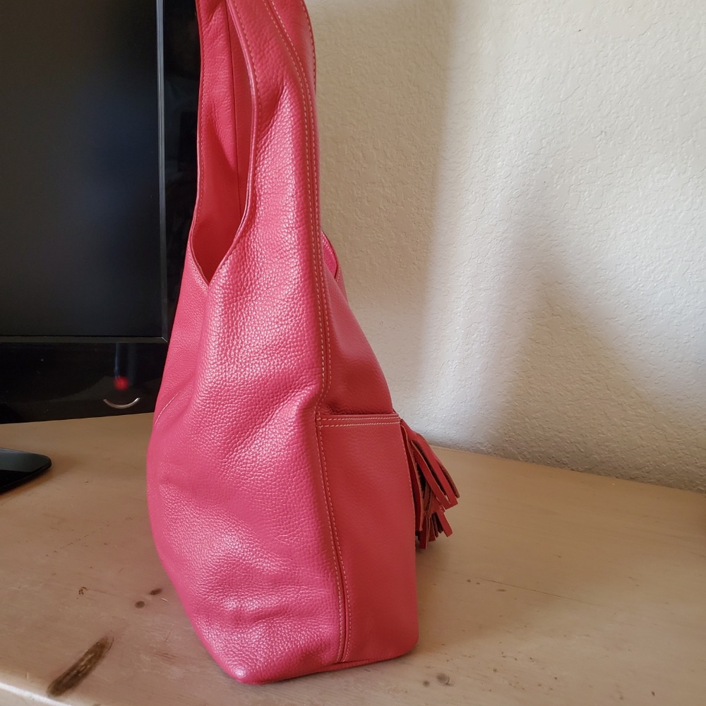 Beautiful Laggo Pink Pebbled Leather Hobo Bag New/Without Tag - Picture 5 of 6